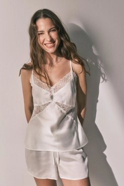 Коротка піжама із сатину