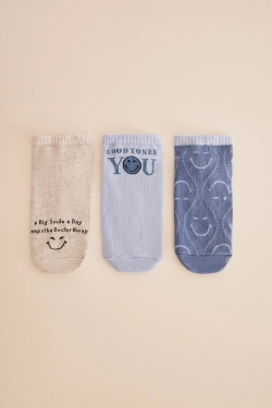 Набір із 3 пар коротких бавовняних шкарпеток SmileyWorld®