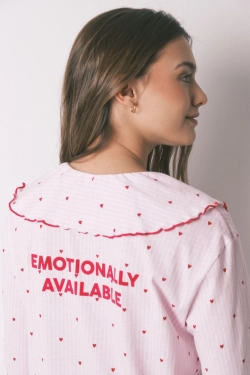 Нічна сорочка з бавовни з комірцем