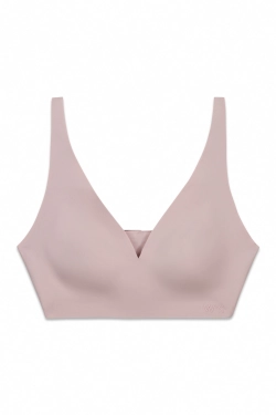 Розовый гладкий топ-халтер из микрофибры clean cut