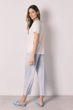 Довга піжама з принтом