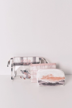 Набір із 3 косметичок Stitch у клітинку