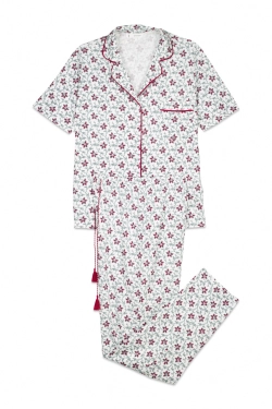 Хлопковая пижама с рождественским принтом