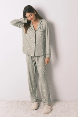 Довга піжама з принтом