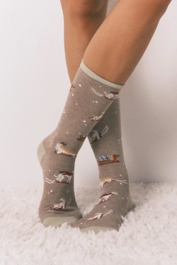 Набор из 6 пар длинных хлопковых носков