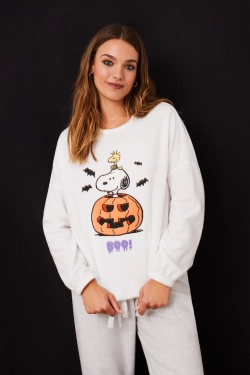 Флісова піжама Snoopy з гарбузом