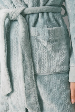 Флісовий халат-міді