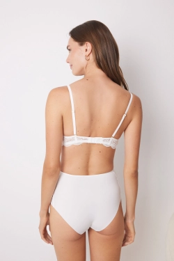 Білі коригуючі трусики з високою талією