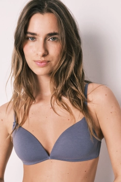 CHARMING синій бавовняний трикутний бюстгальтер
