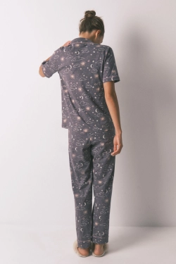 Классическая хлопковая пижама с принтом