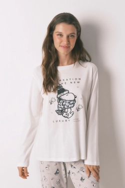 Довга піжама Snoopy з бавовни