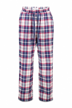 Длинные прямые брюки из 100% хлопковой фланели