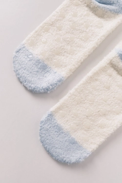 Длинные пушистые носки Снеговик