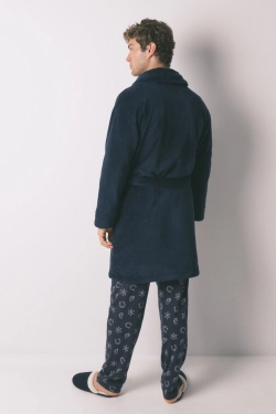 Чоловічий халат міді з м'якого флісу