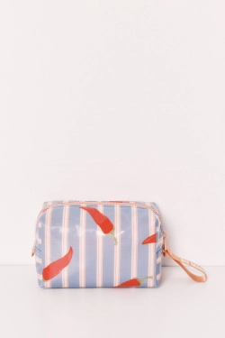 Маленькая водонепроницаемая косметичка в полоску