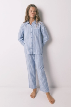 Дитяча класична бавовняна піжама в смужку