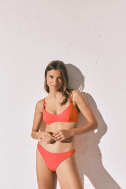 Бикини топ с внутренним каркасом оранжевый