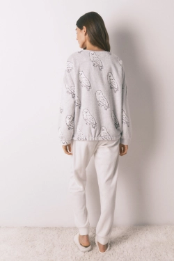 М'яка довга флісова піжама з принтом 'Hedwig'