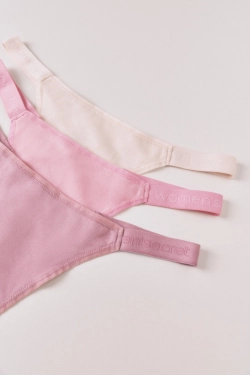 Набір із 3 бавовняних трусиків-танга