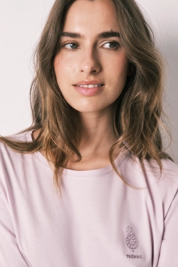 Розовая пижама из 100% хлопка с принтом