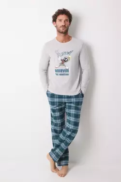 Длинная мужская пижама из хлопка Marvin