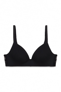 CHARMING Чорний трикутний бюстгальтер із модалу та мережива