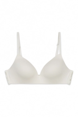 CHARMING Білий трикутний бюстгальтер із модалу та мережива