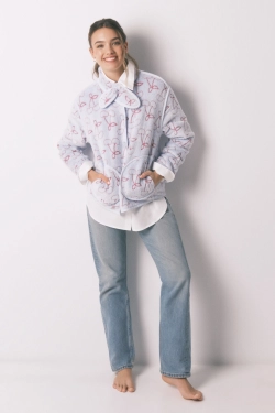 Флісовий халат з жакардовим ворсом