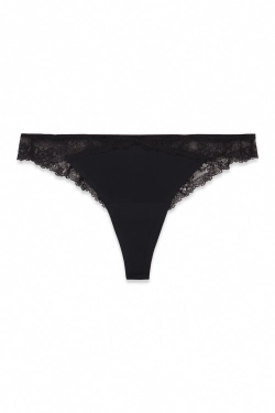 Трусики-танга из микрофибры и кружева