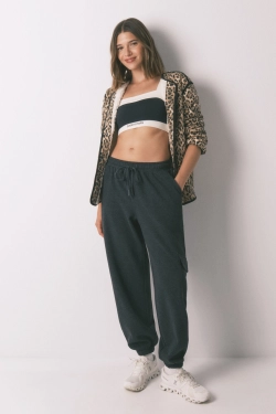 Довгі штани Carrot з тонкого сірого флісу