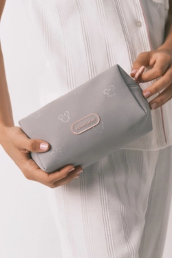 Косметичка средняя серая с принтом Mickey