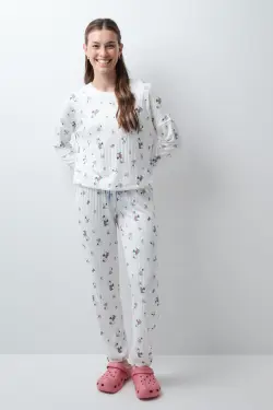 Белая длинная пижама Snoopy