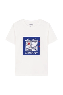 Сіра футболка Snoopy з бавовни