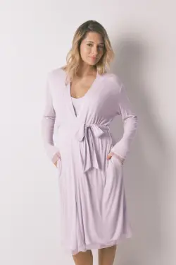 Халат-міді "maternity" у рубчик