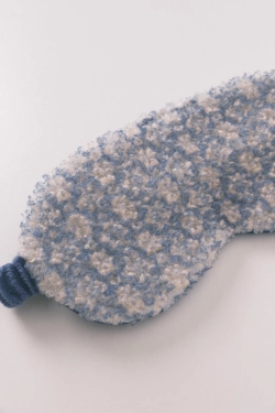 Синя маска для сну з букле