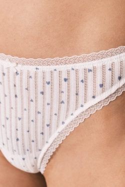 Набір із 2 стрінгів бавовняних, блакитні та з білим принтом