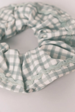 Максі-резинка в клітинку vichy зелена
