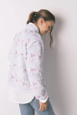 Флісовий халат з жакардовим ворсом