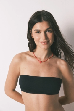 Топ бикини балконет черный