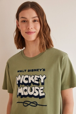 Пижама Mickey Mouse из хлопка зеленого цвета