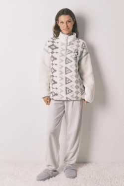 Довга піжама Snoopy зі штучної овчини та флісу