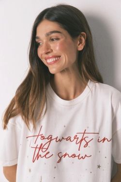 Бавовняна піжама Hogwarts з люрексом