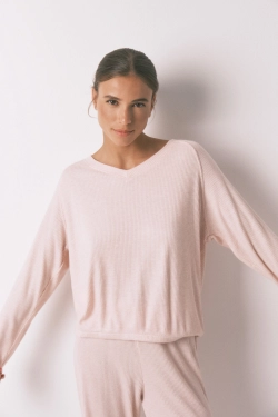 Длинная пижама в рубчик