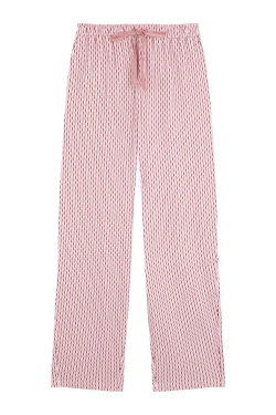 Длинные розовые брюки из мягкого трикотажа