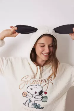 Коротка флісова нічна сорочка Snoopy