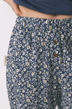 Синяя хлопковая пижама Smiley