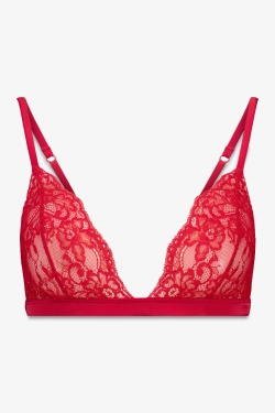 NATURAL Трикутний бюстгальтер з блискучого мережива