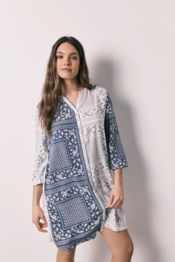 Рубашка-туника с принтом