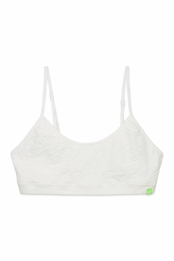Топ-бюстгальтер белого цвета с цветочным принтом