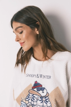 Длинная пижама Snoopy из пушистого флиса